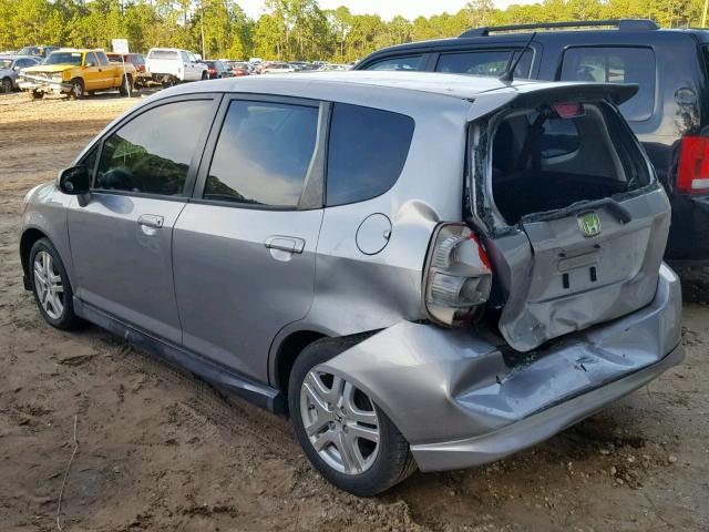 JHMGD37658S069568 - 2008 HONDA FIT SPORT SILVER photo 3