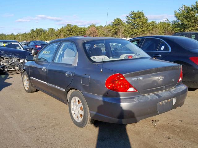 KNAFB121425123335 - 2002 KIA SPECTRA BA GRAY photo 3