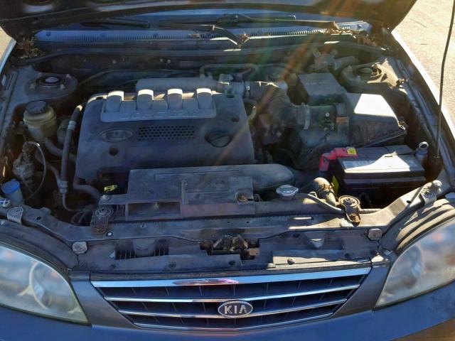 KNAFB121425123335 - 2002 KIA SPECTRA BA GRAY photo 7