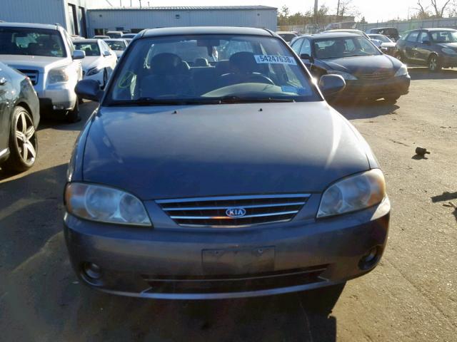 KNAFB121425123335 - 2002 KIA SPECTRA BA GRAY photo 9