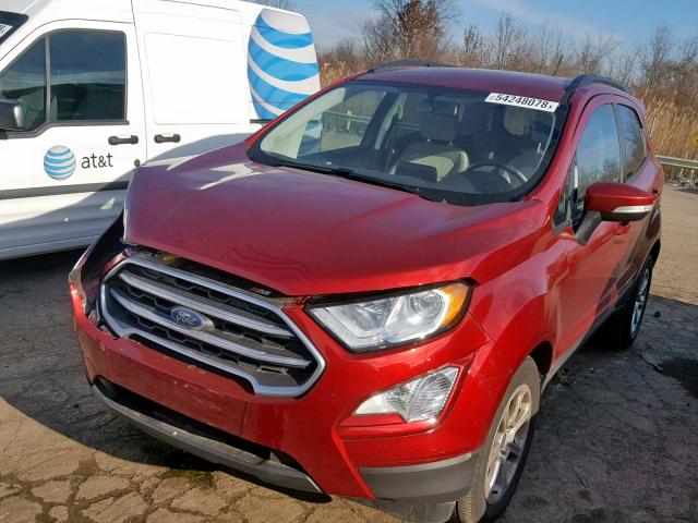 MAJ3P1TE3JC179727 - 2018 FORD ECOSPORT S RED photo 2