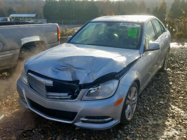 WDDGF4HB3DR242637 - 2013 MERCEDES-BENZ C 250 SILVER photo 2