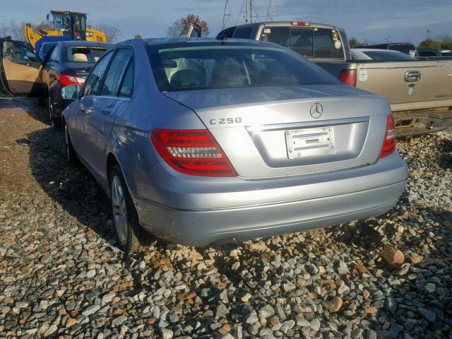 WDDGF4HB3DR242637 - 2013 MERCEDES-BENZ C 250 SILVER photo 3