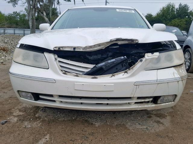 KMHFC46F36A105960 - 2006 HYUNDAI AZERA SE WHITE photo 9