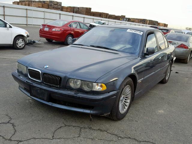 WBAGG83431DN83551 - 2001 BMW 740 I AUTO BLUE photo 2