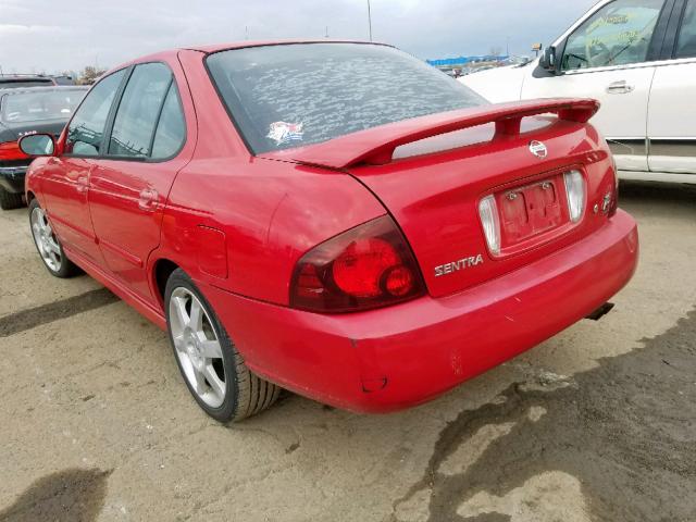 3N1AB51D15L489597 - 2005 NISSAN SENTRA SE- RED photo 3