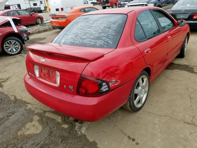 3N1AB51D15L489597 - 2005 NISSAN SENTRA SE- RED photo 4