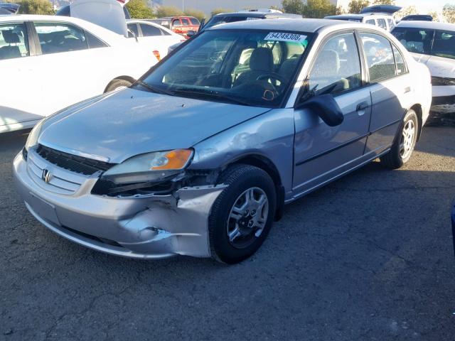 2HGES16182H597453 - 2002 HONDA CIVIC DX SILVER photo 2