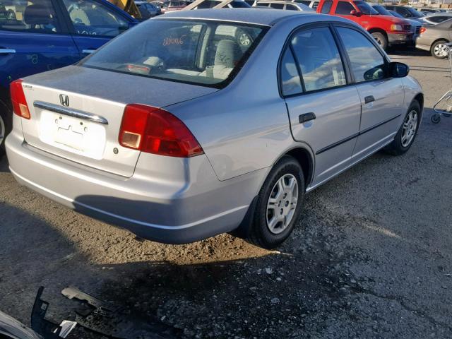 2HGES16182H597453 - 2002 HONDA CIVIC DX SILVER photo 4