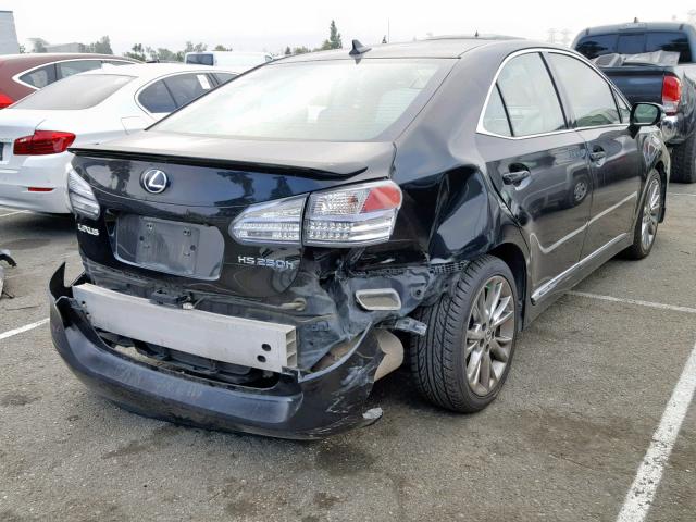 JTHBB1BA2A2006983 - 2010 LEXUS HS 250H BLACK photo 4