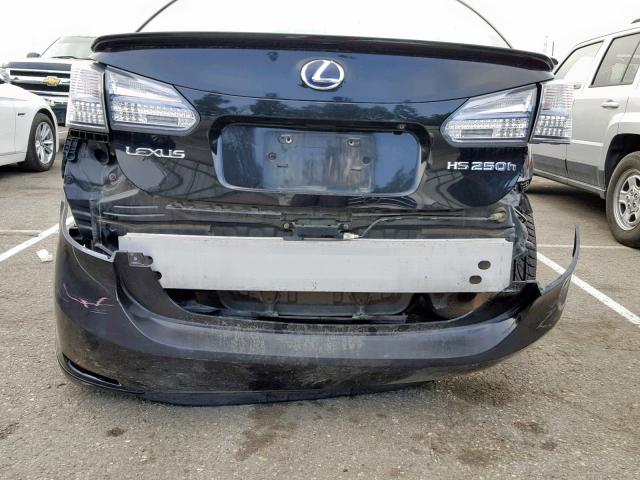 JTHBB1BA2A2006983 - 2010 LEXUS HS 250H BLACK photo 9