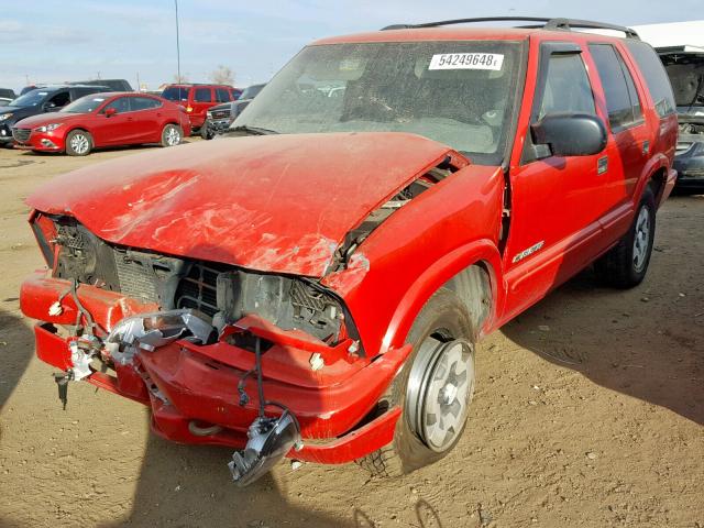 1GNDT13X64K164734 - 2004 CHEVROLET BLAZER RED photo 2