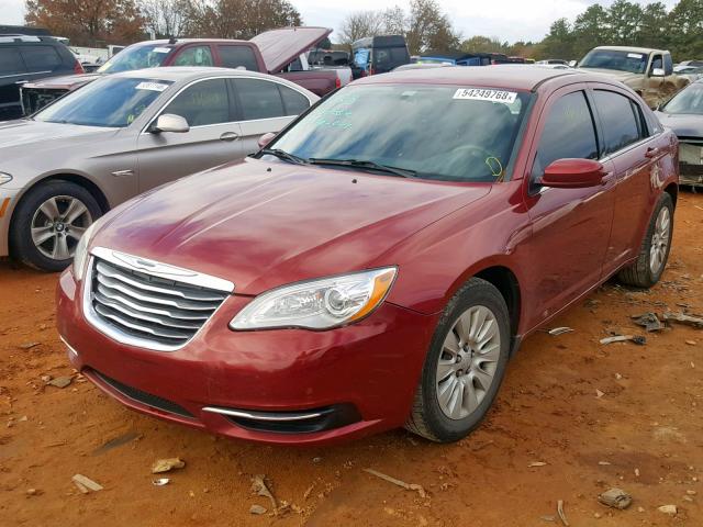 1C3CCBAB1EN123806 - 2014 CHRYSLER 200 LX RED photo 2