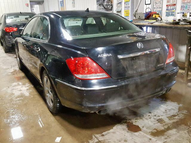 JH4KB16515C004932 - 2005 ACURA RL BLACK photo 3