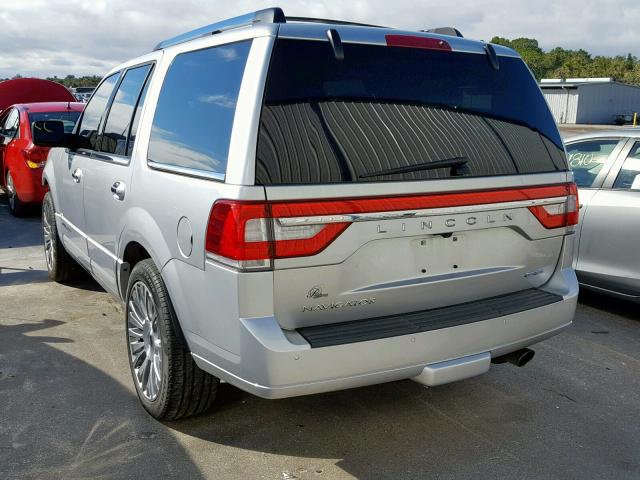 5LMJJ2HT4FEJ11585 - 2015 LINCOLN NAVIGATOR 银色 照片 3