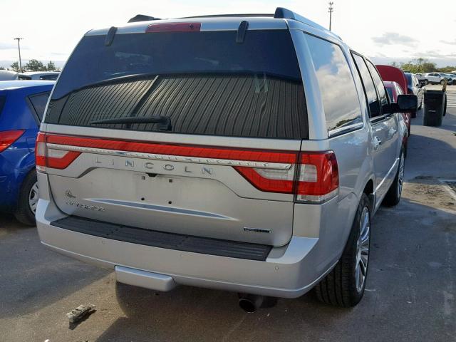 5LMJJ2HT4FEJ11585 - 2015 LINCOLN NAVIGATOR 银色 照片 4