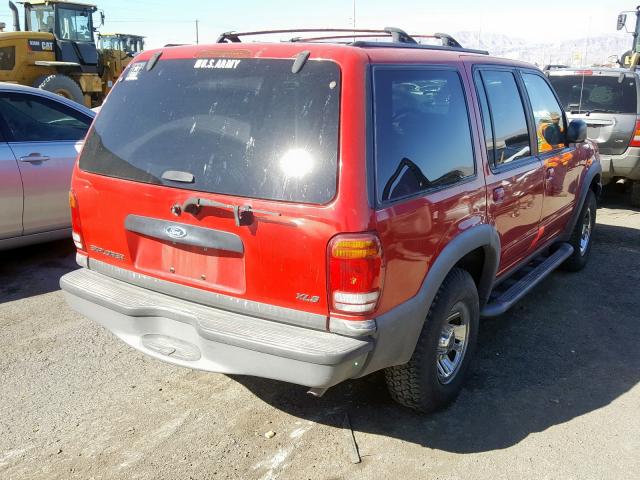 1FMZU32X1XZA34716 - 1999 FORD EXPLORER RED photo 4