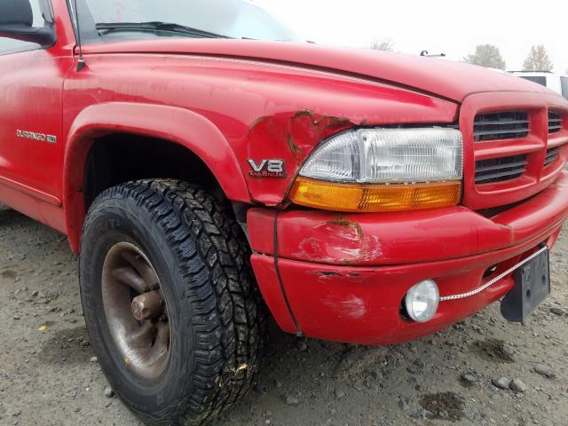 1B4HS28ZXYF130384 - 2000 DODGE DURANGO RED photo 9