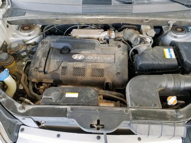 KM8JM12B48U755620 - 2008 HYUNDAI TUCSON GLS SILVER photo 7