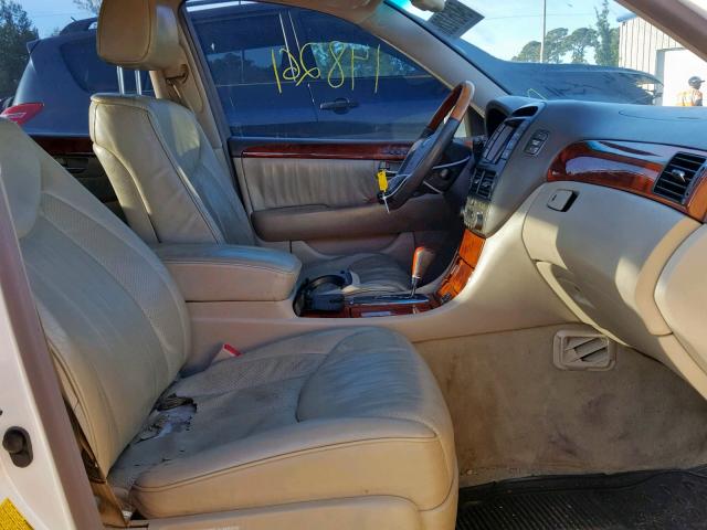 JTHBN30FX30122285 - 2003 LEXUS LS 430 WHITE photo 5