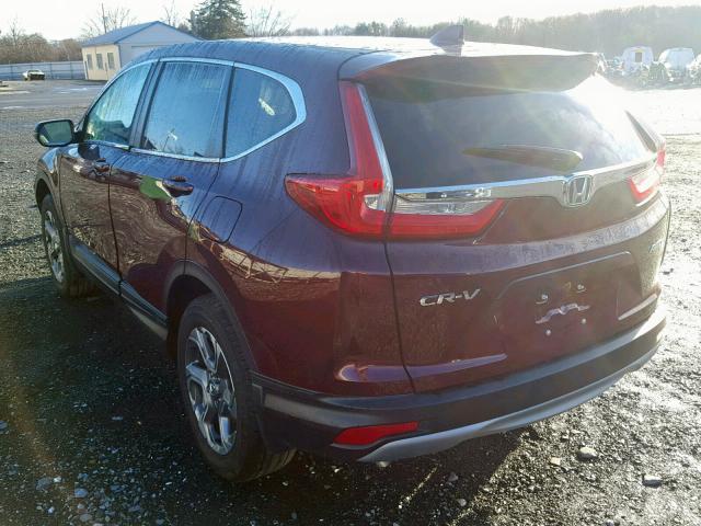 2HKRW2H87JH641310 - 2018 HONDA CR-V EXL MAROON photo 3