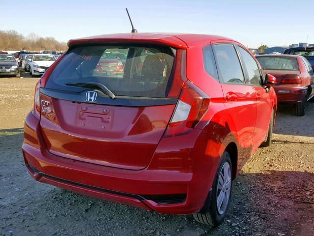 3HGGK5H49JM728137 - 2018 HONDA FIT LX RED photo 4