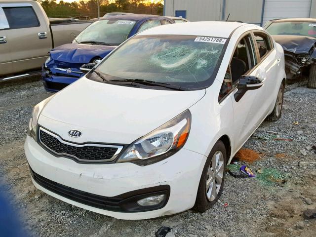 KNADN4A3XD6121363 - 2013 KIA RIO EX WHITE photo 2