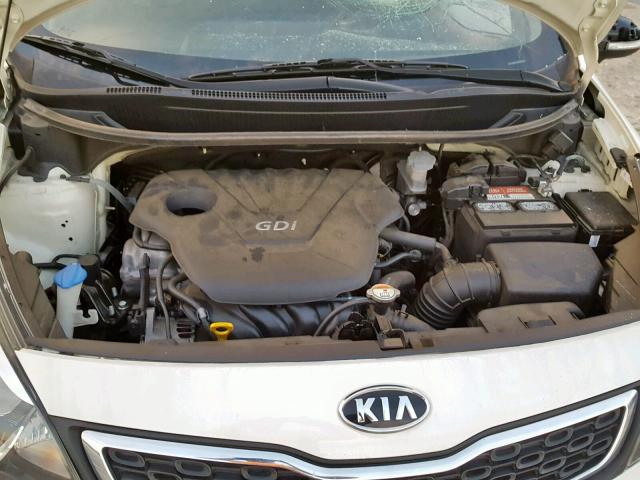 KNADN4A3XD6121363 - 2013 KIA RIO EX WHITE photo 7