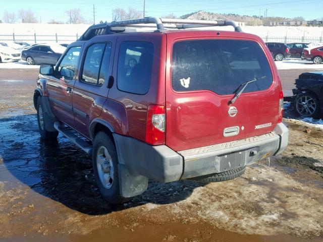 5N1ED28Y14C612093 - 2004 NISSAN XTERRA XE BURGUNDY photo 3