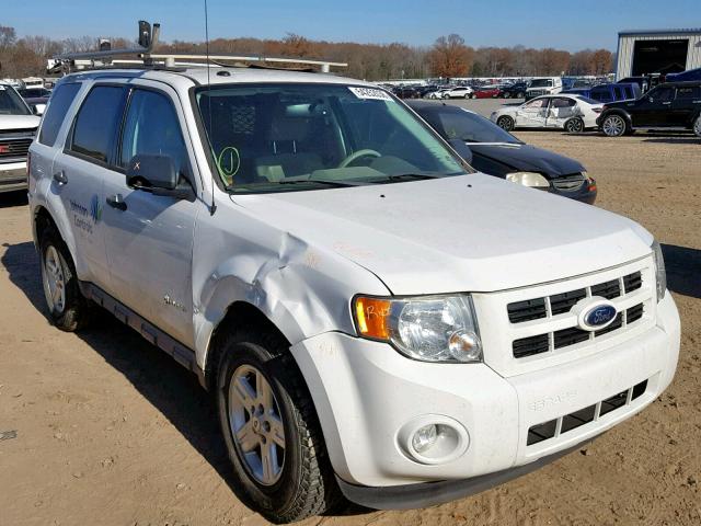 1FMCU4K34AKD22318 - 2010 FORD ESCAPE HYB WHITE photo 1