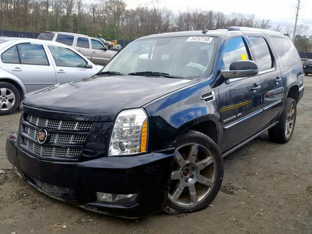 1GYS4JEF5DR166137 - 2013 CADILLAC ESCALADE E BLACK photo 2