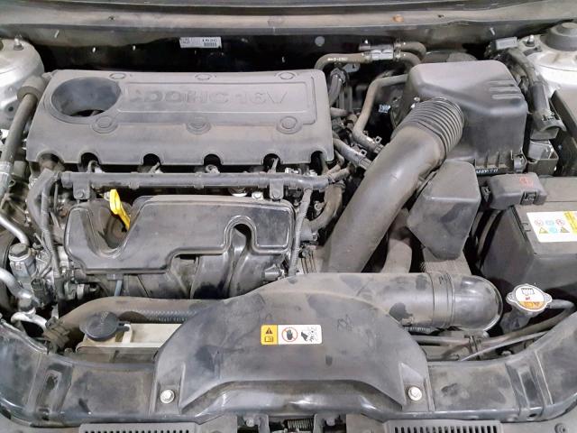 KNAFU4A28D5735045 - 2013 KIA FORTE EX SILVER photo 7