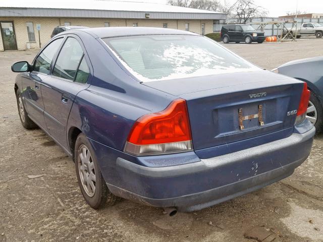 YV1RS61R622178403 - 2002 VOLVO S60 BLUE photo 3