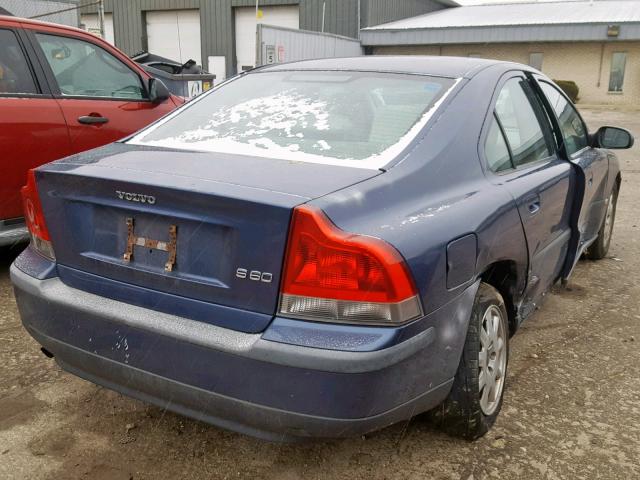 YV1RS61R622178403 - 2002 VOLVO S60 BLUE photo 4