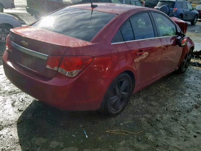 1G1P75SZ4E7100208 - 2014 CHEVROLET CRUZE RED photo 4