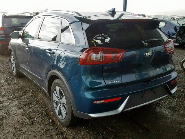 KNDCB3LC4J5211088 - 2018 KIA NIRO FE BLUE photo 3