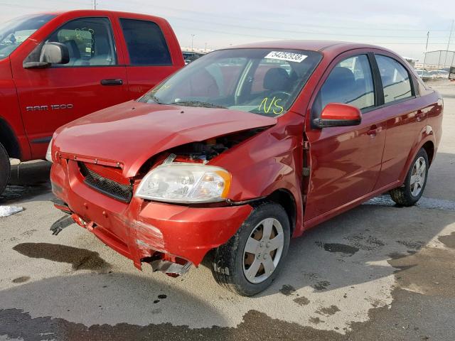 KL1TD5DEXBB211967 - 2011 CHEVROLET AVEO LS RED photo 2