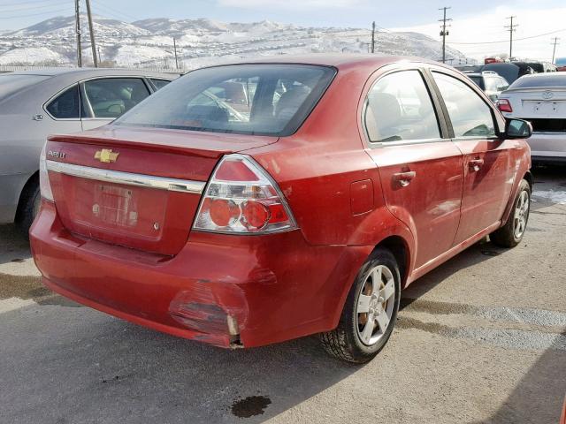 KL1TD5DEXBB211967 - 2011 CHEVROLET AVEO LS RED photo 4