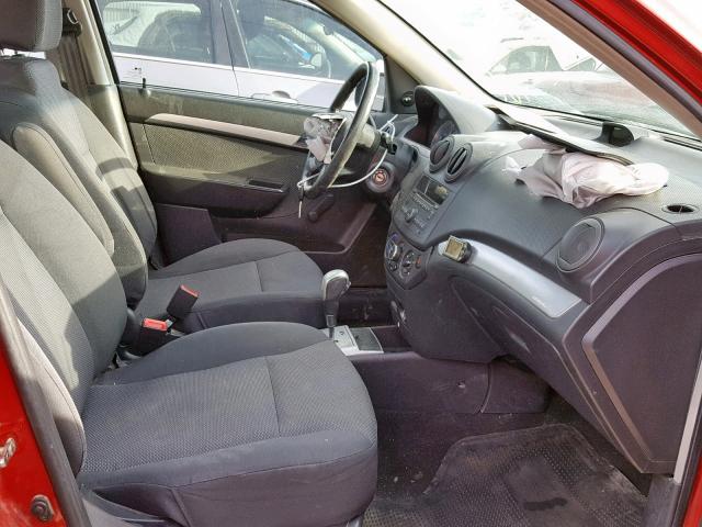 KL1TD5DEXBB211967 - 2011 CHEVROLET AVEO LS RED photo 5