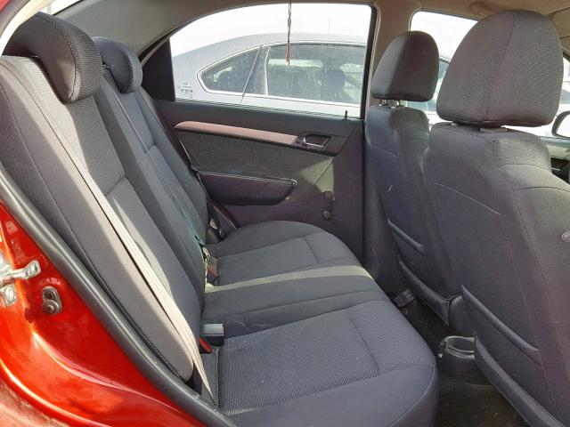 KL1TD5DEXBB211967 - 2011 CHEVROLET AVEO LS RED photo 6