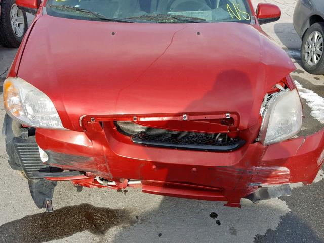 KL1TD5DEXBB211967 - 2011 CHEVROLET AVEO LS RED photo 7