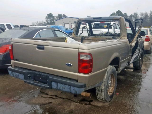 1FTYR10D44PB62552 - 2004 FORD RANGER TAN photo 4