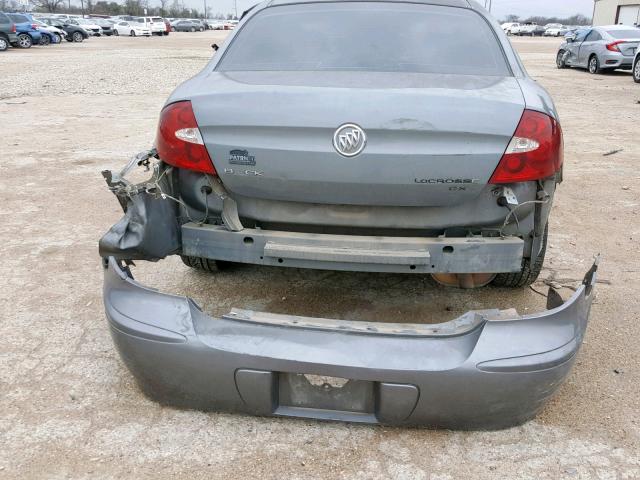 2G4WD582771103654 - 2007 BUICK LACROSSE C GRAY photo 9