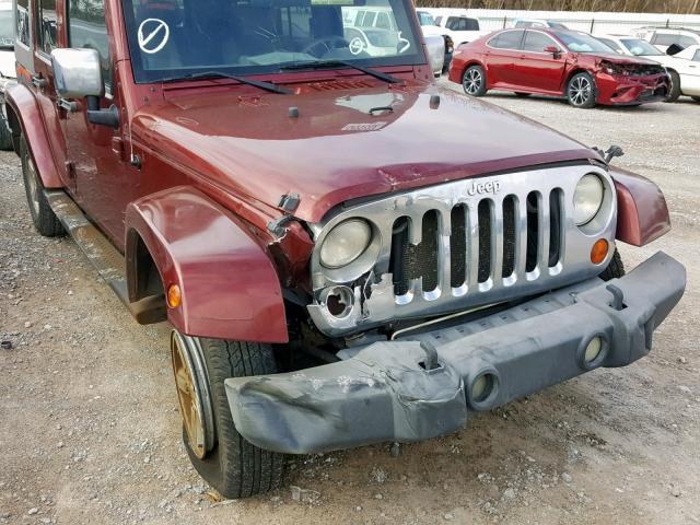 1J4GB59177L227688 - 2007 JEEP WRANGLER S MAROON photo 9