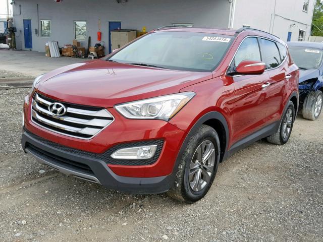 5XYZU3LB2GG319673 - 2016 HYUNDAI SANTA FE S RED photo 2