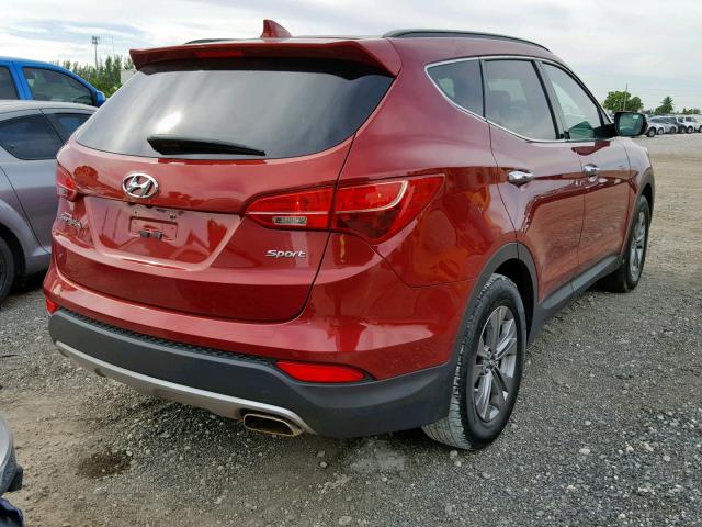 5XYZU3LB2GG319673 - 2016 HYUNDAI SANTA FE S RED photo 4