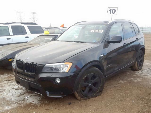 5UXWX5C58BL714632 - 2011 BMW X3 XDRIVE2 BLACK photo 2