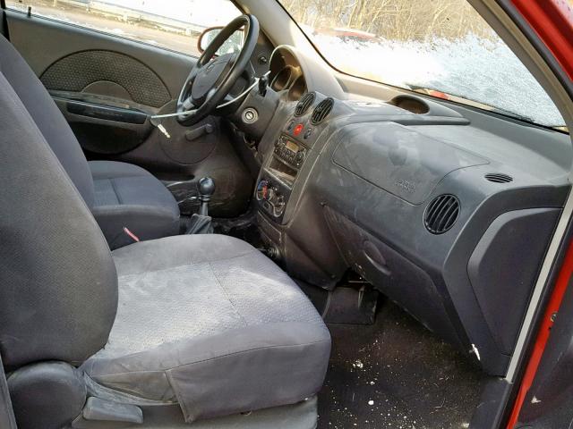 KL1TD66666B629170 - 2006 CHEVROLET AVEO BASE Qırmızı foto 5