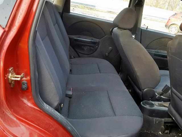 KL1TD66666B629170 - 2006 CHEVROLET AVEO BASE Qırmızı foto 6