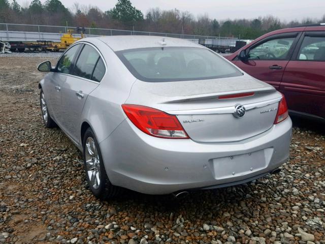 2G4GS5EV6C9191276 - 2012 BUICK REGAL PREM SILVER photo 3